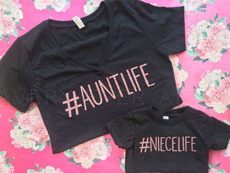 Aunt Life Niece Life Aunt Shirt Niece Shirt Matching Etsy Niece Shirts Aunt And Niece