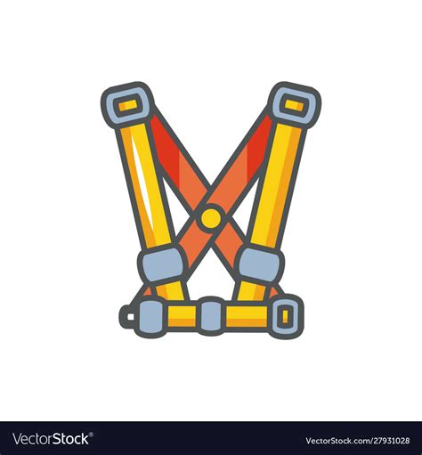 Harness Equipment Industrial Protection Safety Vector Image