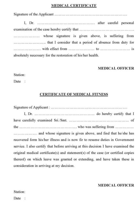 21 Free Medical Certificate Templates Word Excel Formats