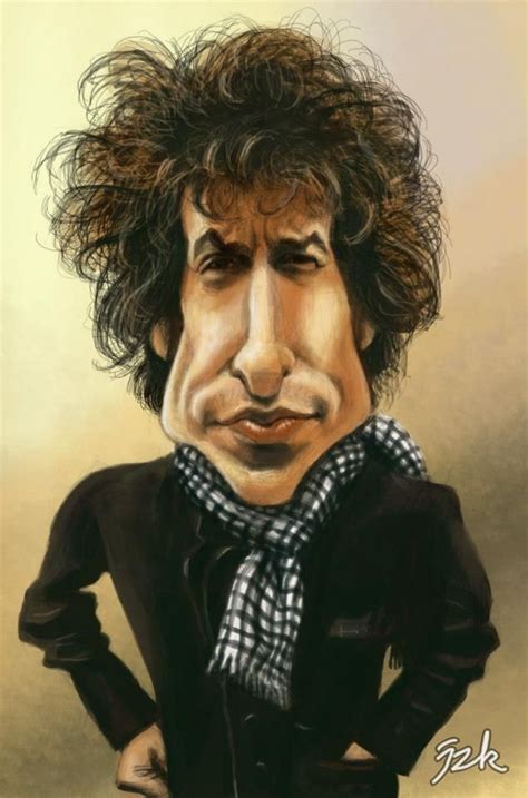 Caricature De Bob Dylan Par Jak Lemonnier Funny Caricatures Celebrity