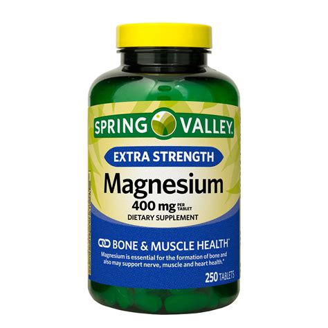 Spring Valley Extra Strength Magnesium Tablets 400 Mg 250 Ct