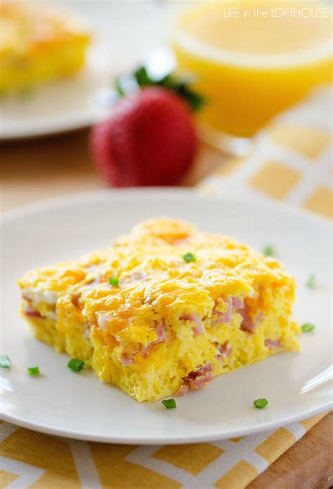 Put a baking tray in the oven to heat. Baked Ham and Cheese Omelette - Life In The Lofthouse