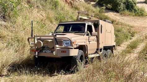 Modified 6x6 Toyota Landcruiser 70 Series Reconnaissance Vehicle Being