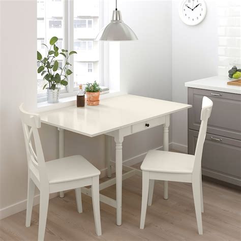 Ingatorp Ingolf Table And 2 Chairs Whitewhite 65123 Cm Ikea