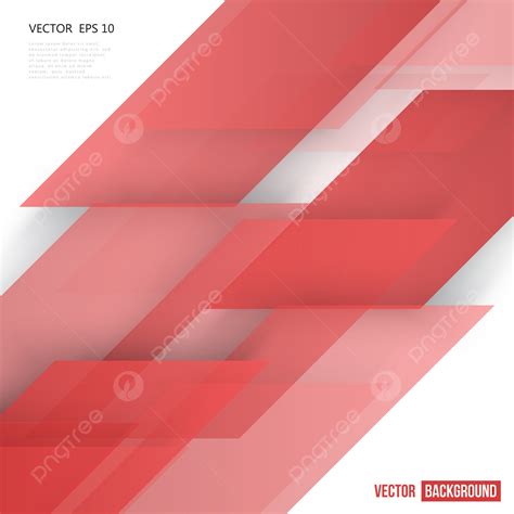 Background Spanduk Putih Dengan Bentuk Geometris Merah Abstrak Merah