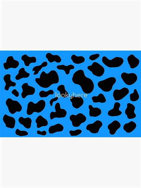 Aesthetic Blue Cow Print Sticker For Sale By Lookyhere Redbubble
