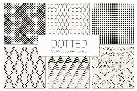 Dotted Seamless Patterns Set 5 Pre Designed Photoshop Graphics