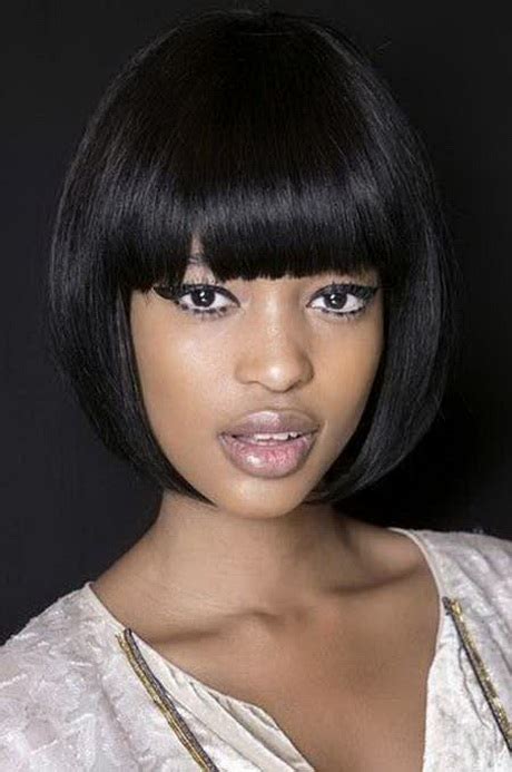 Short Black Hairstyles With Bangs