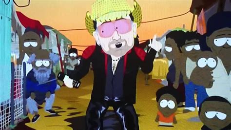 At randy's world record ceremony in washington, a video of bono is shown where he announces the record has been broken again. Bono Yeah yeah yeah yeah!!!! South park - YouTube