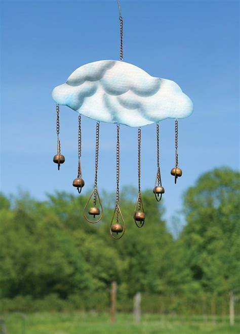 Clouds And Drops Garden Wind Chime This Whimsical Piece Features A