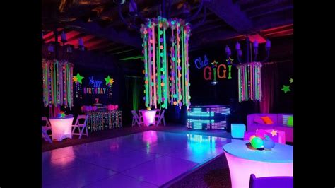 Neon Black Light Glow Uv Birthday Party At Sassi Scottsdale Glow Neon
