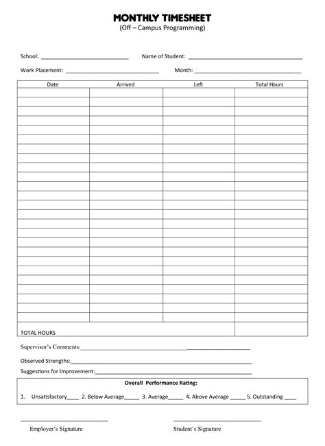 8 Best Images Of Printable Monthly Time Sheets Free Simple Monthly