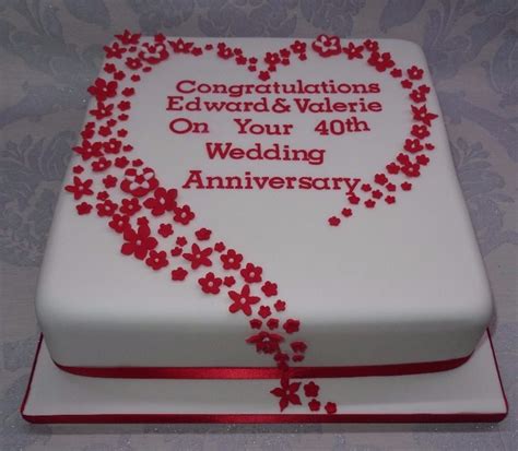 Cake For 40th Wedding Anniversary