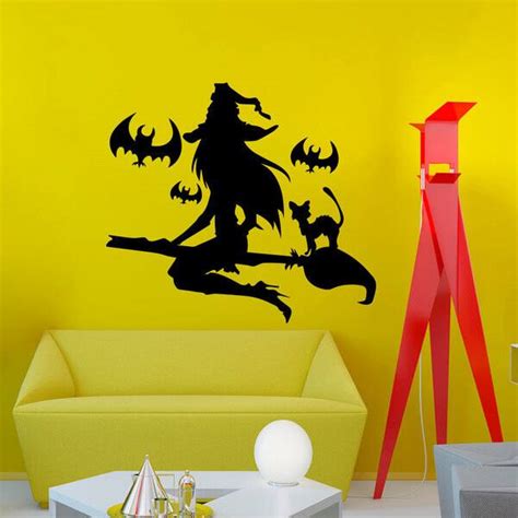 Witch On A Broomstick Wall Art Sticker Decal Shopping The Best Deals On Wall