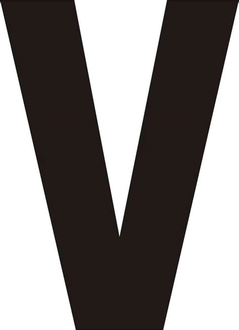 Helvetica Bold Condensada Vinilo Letra V Negro Amazones Bricolaje