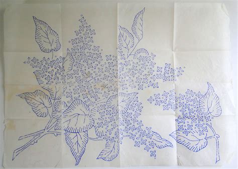 The key to a successful project is having your embroidery design neatly transferred to your fabric. Vintage lilac embroidery pattern transfer by MissEllysEmporium