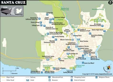 Santa Cruz City Map Map Of Santa Cruz City California