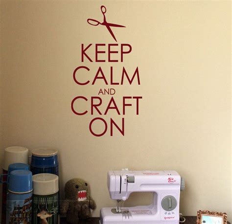 Keep Calm And Craft On Vinyl Wall Art Free Shipping Sewing