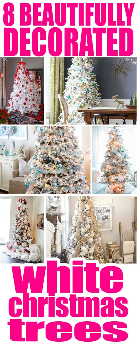 Faux flowers are a lovely way to create a soft, yet dramatic, effect on your tree without spending a fortune. 8 Beautifully Decorated White Christmas Trees