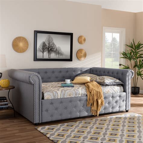 Baxton Studio Mabelle Modern And Contemporary Gray Fabric Upholstered