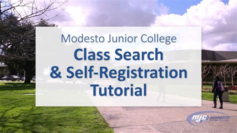 Mjc Class Search And Self Registration Tutorial Youtube