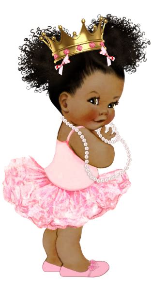 African American Princess Baby Shower Backdrop Black