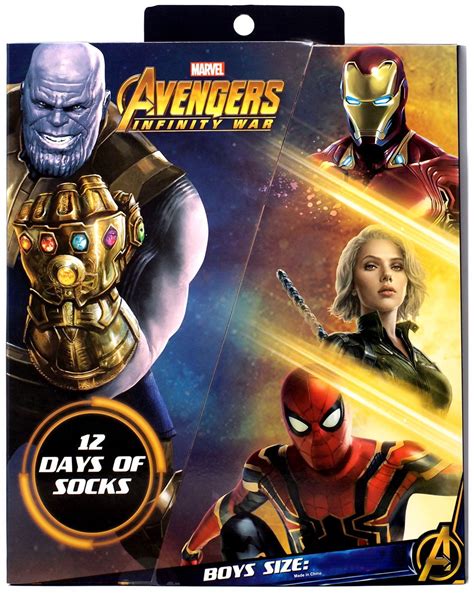 Infinity war abbiamo dragon ball: Marvel Avengers Infinity War 12 Days of Socks 12-Pack ...