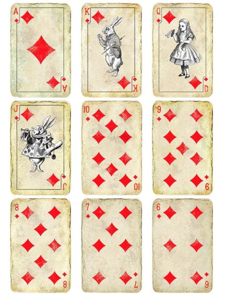Alice In Wonderland Play Card Printable Whimsical Playcard Drink Me