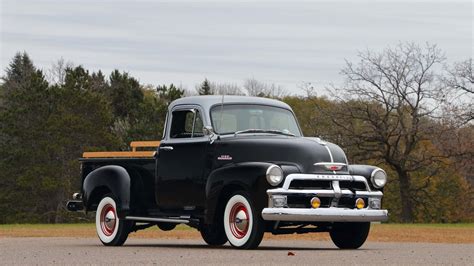 1954 Chevrolet 3100 5 Window Pickup Truck Black Wallpapers Hd
