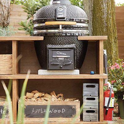 You can grill out with your friends at night, or during the day with your family. An outdoor grill station built around a komodo-style grill ...