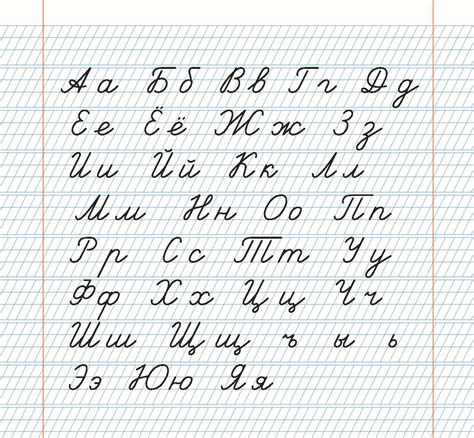 Alfabeto Ruso En Letras Cursivas Modelo De Escritura De A