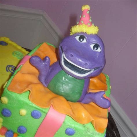 Barney Inspired Fondant Cake Topper Set Etsy