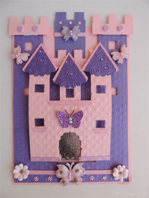 Sharing how to make a castle shaped pop up slider card.click on the pictures for a detailed view materials required this is an easy card to make which does not require any fancy tools. Cards ,Crafts ,Kids Projects: Castle shaped slider card ...