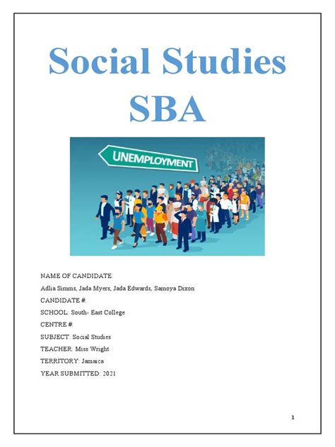 Social Studies Sba Final Pdf Unemployment Employment