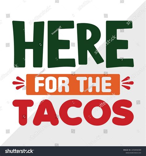 Here Tacos Svg Printable Vector Illustration Stock Vector Royalty Free