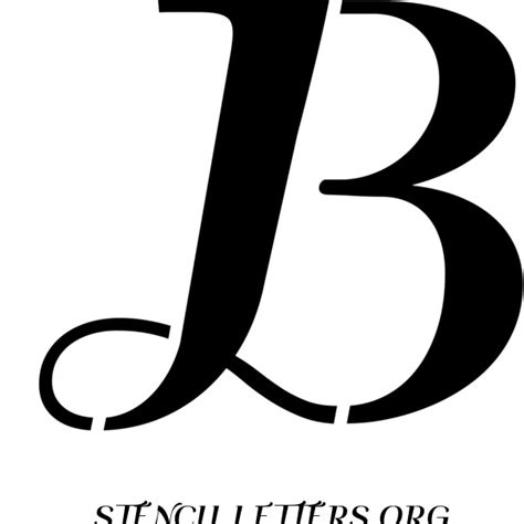 Deco Style Italic Free Printable Letter Stencils With Outline Cutout