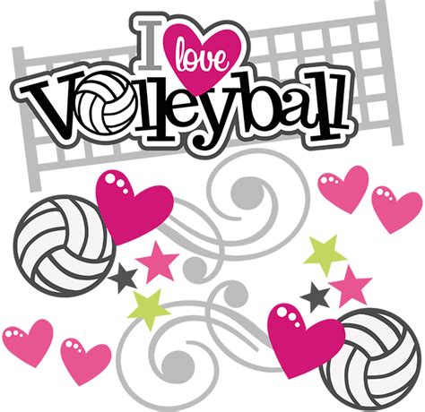 I Love Volleyball SVG scrapbook file volleyball svg files volleyball svg cut files cutting files ...
