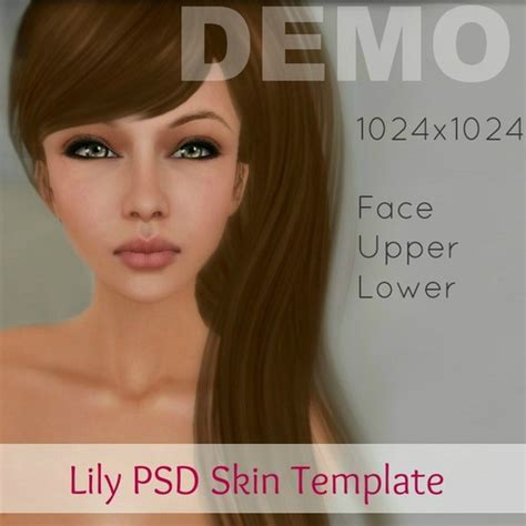 Second Life Marketplace Lily Skin Template Demo
