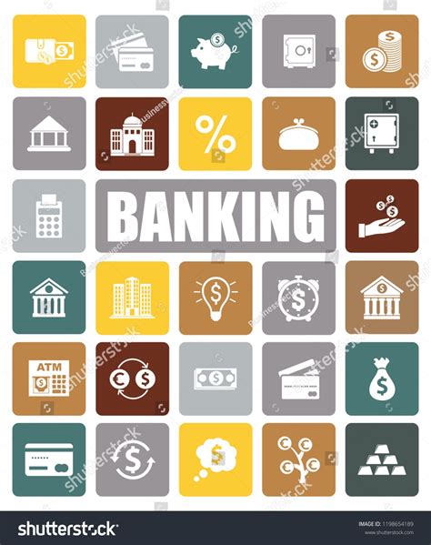 Banking Icons Set Bankingiconsset Icon Set Banks Icon Icon Set Vector
