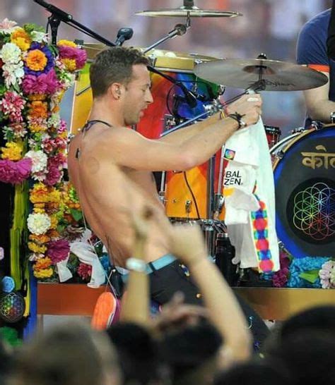 Woo Delightfully Shirtless Chris Martin Coldplay Coldplay Chris