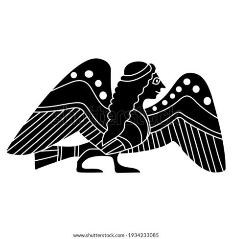 Funny Ancient Greek Siren Harpy Half Stock Vector Royalty Free