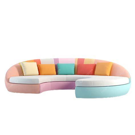 3d Curved Sectional Sofa, Furniture, Transparent PNG Transparent Image