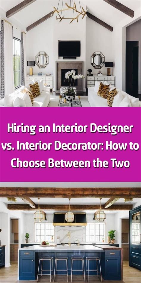 Difference Between Interior Designer And Interior Decorator Designers