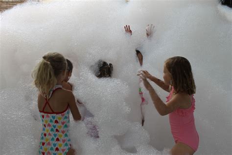 Kids Enjoy A Foam Party Foam Party