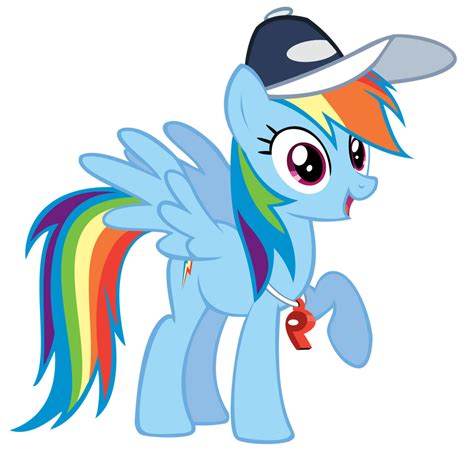 Rainbow Dash With Whistle And Hat By Tckotb On Deviantart
