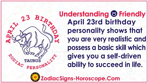 April 23 Zodiac Taurus Horoscope Birthday Personality And Lucky Things
