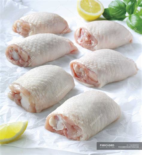 Raw Chicken Thighs — Product Cooking Stock Photo 156980890