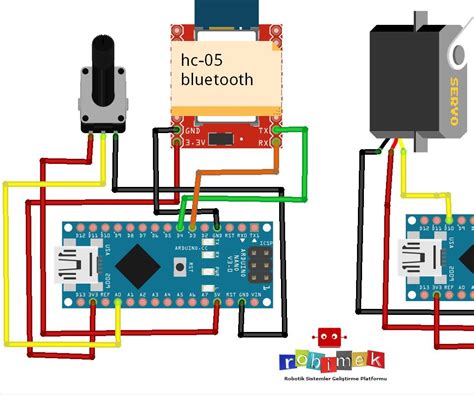 Servo Motor Control Via Bluetooth With Potentiometer Arduino Projects