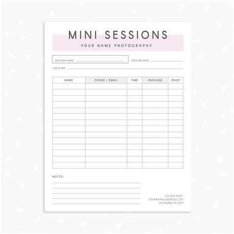 Mini Session Sign Up Form Strawberry Kit