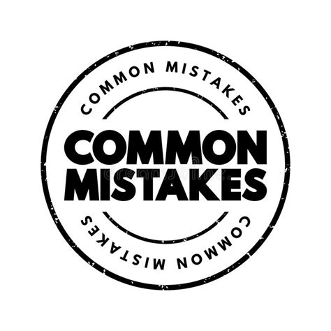 Common Mistakes Stock Illustrations 301 Common Mistakes Stock